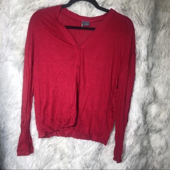 Urban Outfitters Sparkle & Fade Red Button Up Cardigan - Picture 3 of 8